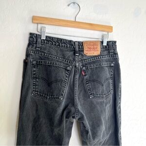 Vintage Levi’s 550 Faded Black Relaxed Fit Tapered Leg Distressed Jean